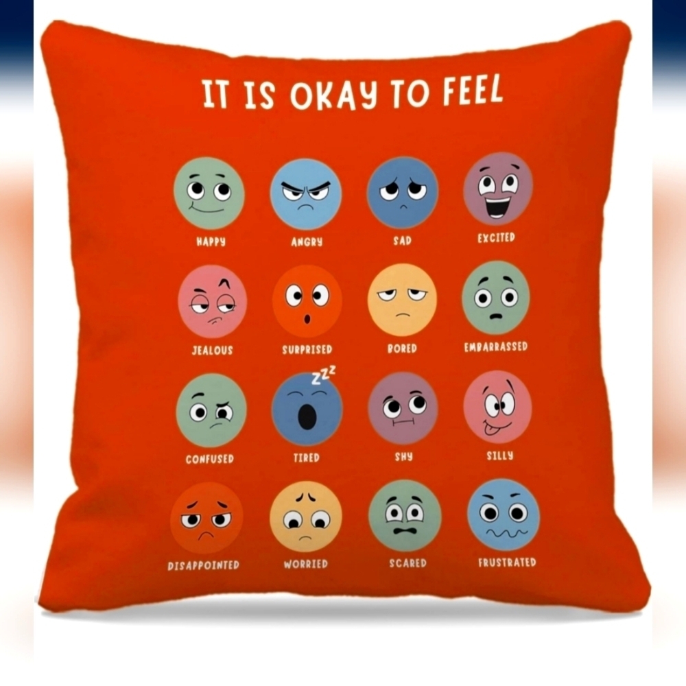 NOSGRIT Emotional Expression Pillow Case 18" Zipper Clousure